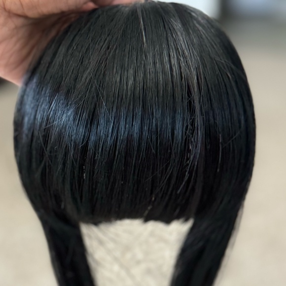 black clip-in faux bangs - Picture 2 of 11